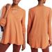 Anthropologie Tops | Anthropologie T.La Cut Out Waffle Thermal Long Sleeve Tunic Top Orange Small | Color: Orange | Size: S