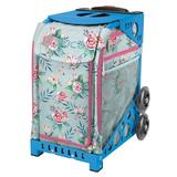 Zuca Blooms Sport Insert Bag Blue Frame with Flashing Wheels