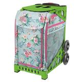 Zuca Blooms Sport Insert Bag Green Frame with Flashing Wheels