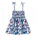 Little Girl s Girl Off-Shoulder Dress Boho Front Sleeveless Flared Short Dress