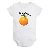 iDzn Hey Cutie Novelty Rompers For Babies Newborn Baby Unisex Bodysuits Infant Cute Oranges Jumpsuits Toddler 0-12 Months Kids One-Piece Oufits (White 12-18 Months)