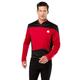 Rubie's Star Trek The Next Generation Deluxe Commander Picard Erwachsene Kostüm Shirt, Schwarz, Rot, XL