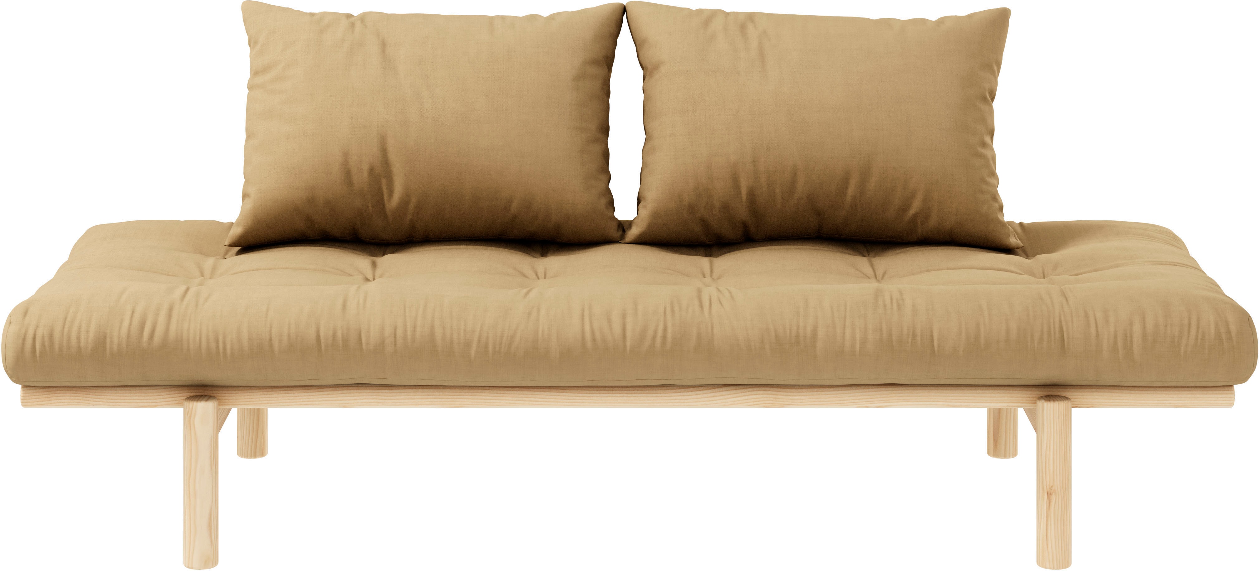 Daybett KARUP DESIGN "Pace", braun (weizen beige), B:200cm H:37cm L:200cm, Daybetten, aus massiven Kiefernholz, inkl. Futonmatratze