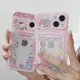 Étui portefeuille avec porte-cartes photo pour iPhone coque rose dessin animé Hello Kitty Little