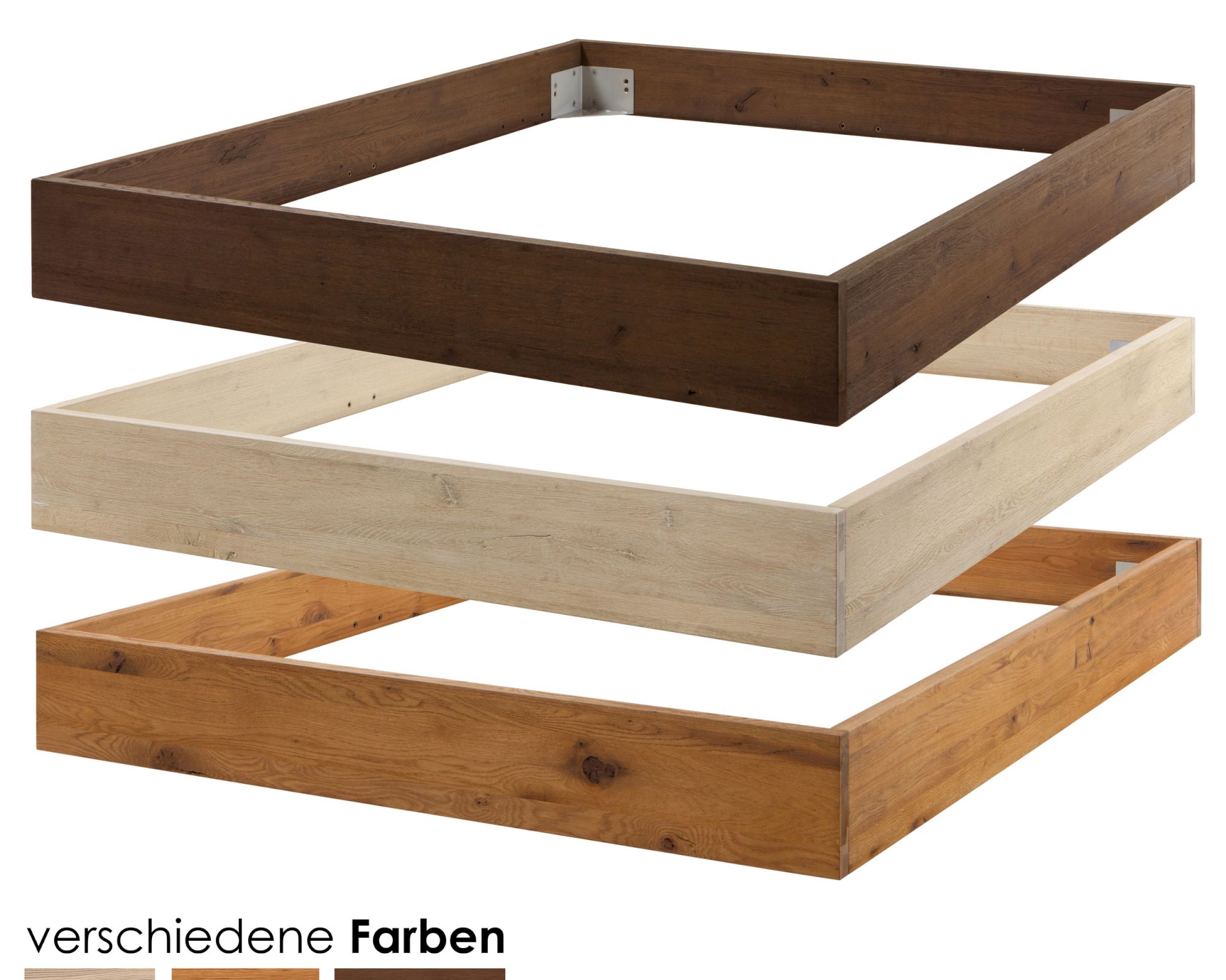 Hasena Oak-Line Wild Bettrahmen Cadro 23 Wildeiche 180x200 cm / natur Image