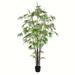 Vickerman 7' Artificial Potted Black Japanese Bamboo Tree.