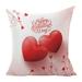 NIUREDLTD Valentine s Day Linen Pillowcase Printing Sofa Cushion Home Decoration 45 x 45cm