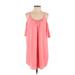 French Connection Casual Dress - Shift Scoop Neck Sleeveless: Pink Print Dresses - Women's Size X-Small
