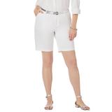 Plus Size Women's Chino Short by Jessica London in White (Size 20 W)