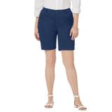 Plus Size Women's Chino Short by Jessica London in Navy (Size 12 W)