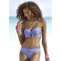 Bügel-Bandeau-Bikini VIVANCE Gr. 40, Cup E, blau (blau, creme) Damen Bikini-Sets Ocean Blue