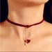 Free People Jewelry | Free People Suede Heart Charm Choker Necklace | Color: Brown | Size: Os