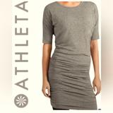 Athleta Dresses | Athleta Solstice Tan Wool Blend Bodycon Dress | Color: Gray/Tan | Size: Xs