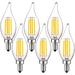Luxrite 5 Watt (60 Watt Equivalent), CA11 LED, Dimmable Light Bulb, E12/Candelabra Base, Glass | 4.1 H x 1.3 W in | Wayfair LR21595-6PK