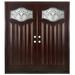 Door Destination Exterior Ready to Install Mahogany Prehung Front Entry Door Wood in Brown/Red | 80 H x 60 W x 1.75 D in | Wayfair MPARIS30X30X80RH