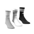 adidas Unisex Kinder Socken 3S C Spw Crw 3P, Medium Grey Heather/White/Black/White, IC1323, KM