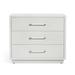 Interlude Taylor 3 Drawer 36" W Dresser Wood/Metal in Brown/Gray/White | 21 H x 36 W x 18 D in | Wayfair 188214