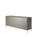 Mercer41 Giefer 6 Drawer 71.65" W Double Dresser Wood in Gray | 31.14 H x 71.65 W x 17.51 D in | Wayfair FBEDFCA6477C41BB80EAFB7AFEB8220A