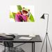 Ebern Designs Happy Red Eyed Tree Frog Sitting on Purple Tulip Flower Bloom - Unframed Photograph Paper in White | 24 H x 36 W x 0.01 D in | Wayfair