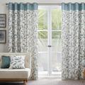 Fusion - Beechwood - 100% Cotton Pair of Eyelet Curtains - 90" Width x 72" Drop (229 x 183cm) in Duck Egg