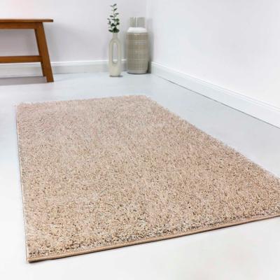 Hochflor-Teppich ESPRIT "Swagger Shag ESP-8866", beige (sand,beige), B:200cm H:30mm L:290cm, Polypropylen, Teppiche, Wohnzimmer, Schlafzimmer, uni, waschbar, Antirutsch, gekettelt Image