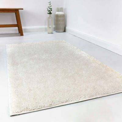Hochflor-Teppich ESPRIT "Swagger Shag ESP-8866", weiß (weiß,creme), B:200cm H:30mm L:200cm, Polypropylen, Teppiche, Wohnzimmer, Schlafzimmer, uni, waschbar, Antirutsch, gekettelt Image