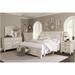 Rosalind Wheeler Asawer Panel Bedroom Set King 6 Piece: Bed, Dresser, Mirror, 2 Nightstands, Chest Wood in White | 60 H x 84 W x 88.5 D in | Wayfair