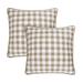 Gracie Oaks Outdoor Cushion Cover Polyester in Gray/White/Brown | 18 W x 2 D in | Wayfair A93AF9031B784CCF957B0B0E7319C8B4