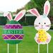 The Holiday Aisle® 2 Piece Easter Bunny Set Garden Stake Metal | 22.83 H x 7.8 W x 0.1 D in | Wayfair 1D79E4812429421FB05C77733FFF78F5