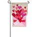 Ebern Designs Besim Polyester 18 x 12.5 in. Garden Flag in Pink/Red | 18 H x 12.5 W in | Wayfair 4B68E22C77AC489094E5E1201BF088A5