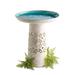 One Allium Way® Minford Birdbath Ceramic in Blue/White | 18.9 H x 15.63 W x 15.63 D in | Wayfair 13D963720AE9473689BEB6151C73AA3A