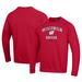 Men's Under Armour Red Wisconsin Badgers Soccer All Day Arch Fleece Pullover Sweatshirt