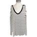 Free People Tops | Free People Movement Super Soft High Low Striped Hoodie Hooded Knit Top Sz S New | Color: Black/White | Size: S