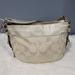 Coach Bags | Coach Zoe Silver Cream Gray Metallic Purse 13671 Leather | Color: Cream/Silver | Size: Os