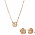 Coach Jewelry | Coach - Open Circle Necklace And Tea Rose Studs | Color: Gold | Size: Os
