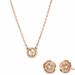 Coach Jewelry | Coach - Open Circle Necklace And Tea Rose Studs | Color: Gold | Size: Os