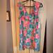 Lilly Pulitzer Dresses | Nwt Lilly Pulitzer Alessa Dress. Xl. Lucious Lions Print | Color: Blue/Orange | Size: Xl