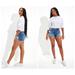 American Eagle Outfitters Shorts | American Eagle Outfitters Ae Dream Curvy Denim Midi Distress Short Size 4. | Color: Blue | Size: 4
