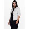 Jeansjacke ONLY CARMAKOMA "CARWESPA LS JACKET", Damen, Gr. 50, weiß, Denim/Jeans, Obermaterial: 79% Baumwolle, 20% Polyester, 1% Elasthan, used, casual, figurbetont kurz, Langarm 1-Knopf-Manschette, Jacken, Topseller