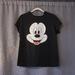 Disney Tops | Disney Mickey Mouse Hood With Ears Short Sleeve Tee, Xl | Color: Black/White | Size: Xlj