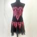 Free People Dresses | Free People Comb Strapless Embroidered And Tiered Dress. Size 2 | Color: Black/Pink | Size: 2