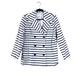 Anthropologie Jackets & Coats | Anthropologie Velvet By Graham & Spencer Striped Double Breasted Blazer Jacket S | Color: Blue/White | Size: S