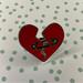 Disney Accessories | Cruella De Vil Red Heart Safety Pin Disney Pin | Color: Red/Silver | Size: Os