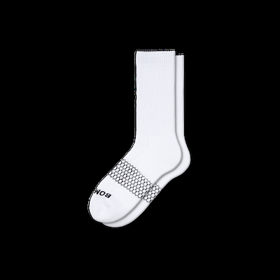 Men's Solids Calf Sock - White -...