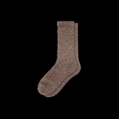 Men's Marl Calf Socks - Marled Chocolate - Medium - Bombas