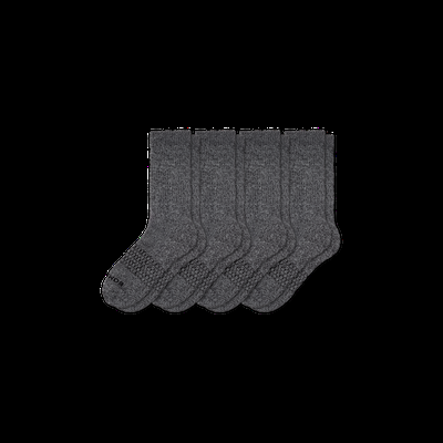 Men's Marl Calf Sock 4-Pack - Marled Charcoal - Extra Large - Bombas