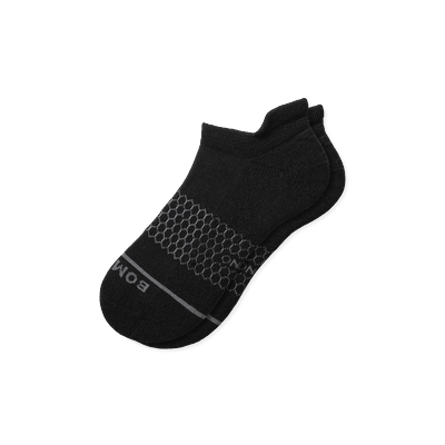 Women's Merino Wool Blend Ankle Socks - Black - Medium - Bombas