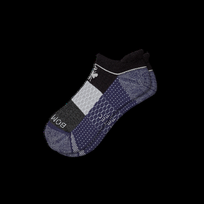 Men's Golf Ankle Socks - Black Navy - Large - Bombas