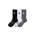 Men's All-Purpose Performance Calf Sock 3-Pack - Black White Charcoal - Extra Large - Bombas