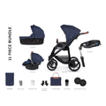 Venicci Gusto 2.0 Azzuro- 3-in-1 Travel System & Isofix Base (11 Piece Bundle)